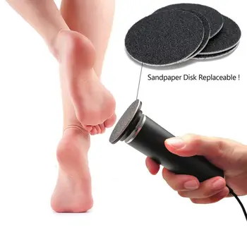 

Electronic Foot File Callus Remover Tool Speed Adjustable Electric Foot Care Tool 60 Pcs Replacement Sandpaper Discs Pedicure