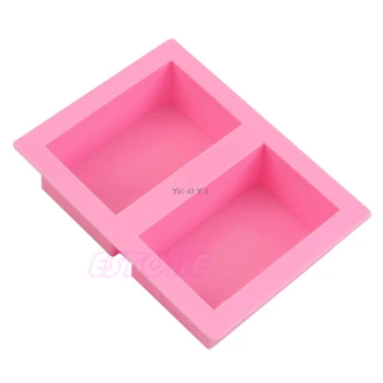 

NEW Double - Rectangle Silicone Mould Ice Cube Tray Cake Muffin Soap Cupcake Molds