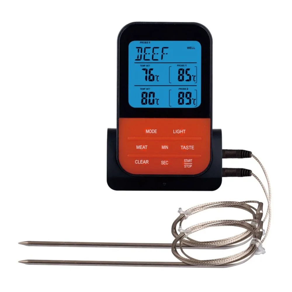 ACEHE Dual Probes Wireless Remote BBQ Thermometer Waterproof Digital
