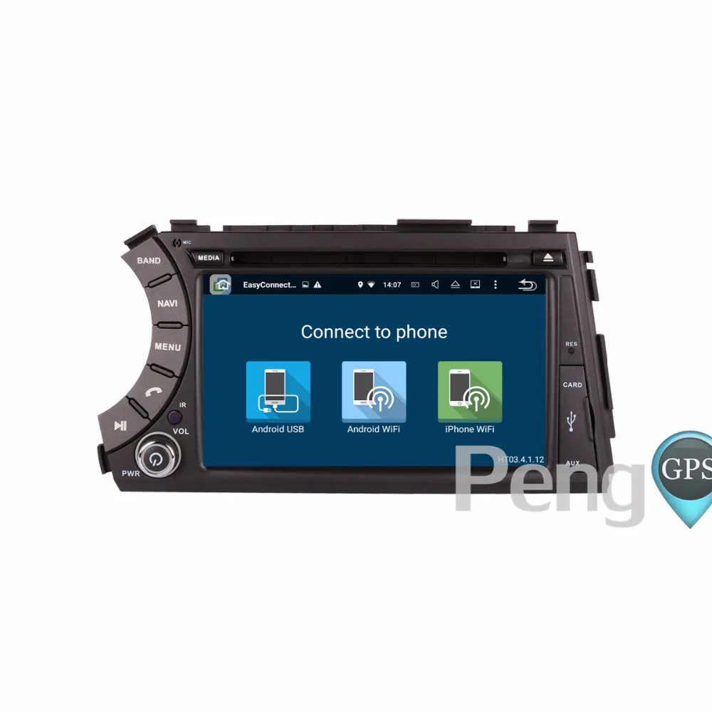 Sale 2 Din Android 7.1 Quad Core Car CD DVD GPS Player for Ssangyong Kyron Actyon with WIFI FM Radio 2GB RAM 1024*600 Screen Headunit 4