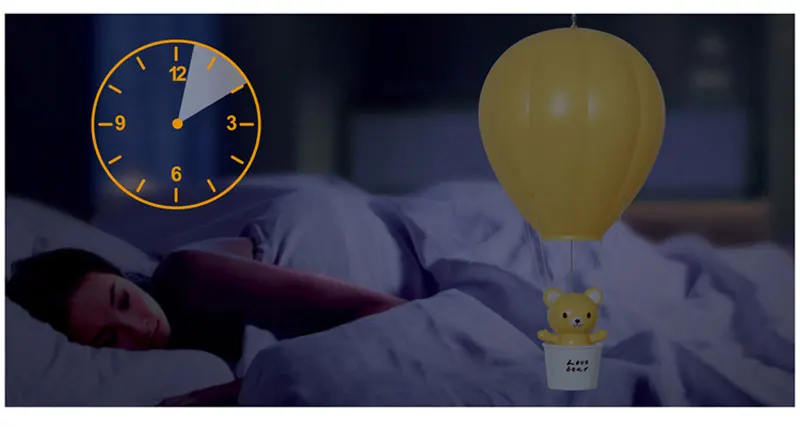Hot Air Balloon Charging LED Night Lamp Creative Cartoon Cute Desk Lamp Bedroom Bedside Warm Light Nursing Children Baby Light (14)