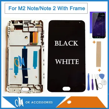 

5.5 Inch For Meizu M2 Note / Note 2 LCD Display With Touch Screen Digitizer Assembly With Frame Black Color With Kits