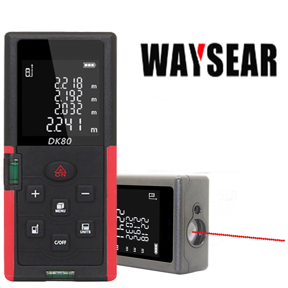 Waysear laser distance meter 40M 60M 80M 100M rangefinder trena laser tape range finder build measure device ruler test tool Waysear laser distance meter 40M 60M 80M 100M rangefinder trena laser tape range finder build measure device ruler test tool