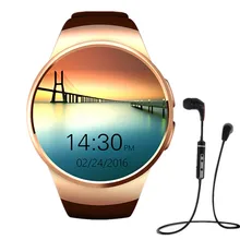 KW18 SiM Smart Watch support GSM Heart Rate monitor NFC SmartWatch for apple samsung gear S2 huawei + bluetooth sport earphone