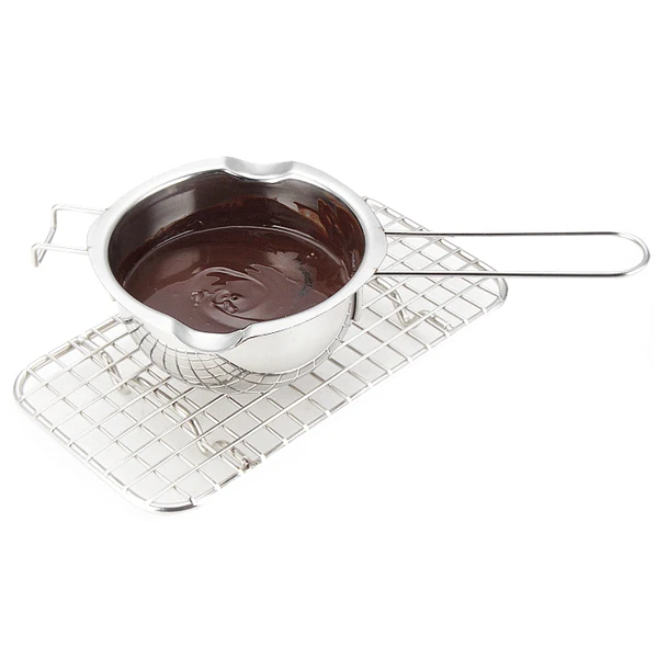 1pc Hook Design Stainless Steel Bowl Butter Chocolate Melting Pot Heating Spoon Pan DC112