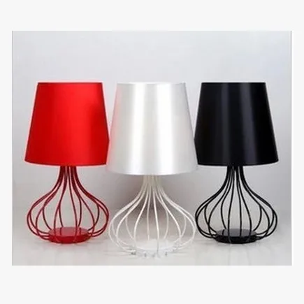 Quality Modern Brief Fabric Lampshade Metal Iron Wire Base Bedroom Quality Modern Brief Fabric Lampshade Metal Iron Wire Base Bedroom Beside Table Desk Lamps