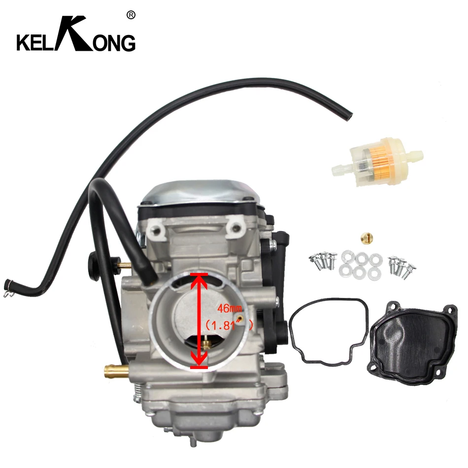 

KELKONG Carburetor Carb Fit for Yamaha 250 YFM250 Bear Tracker YFM 250 1999-2004 ATV Throttle Base Cover Rubber Gasket Filter