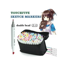 TOUCHFIVE 80 цветов книги по искусству эскиз маркеры набор кисточки ручка для рисования манга анимация дизайн двуглавый алкогольные жирной основе