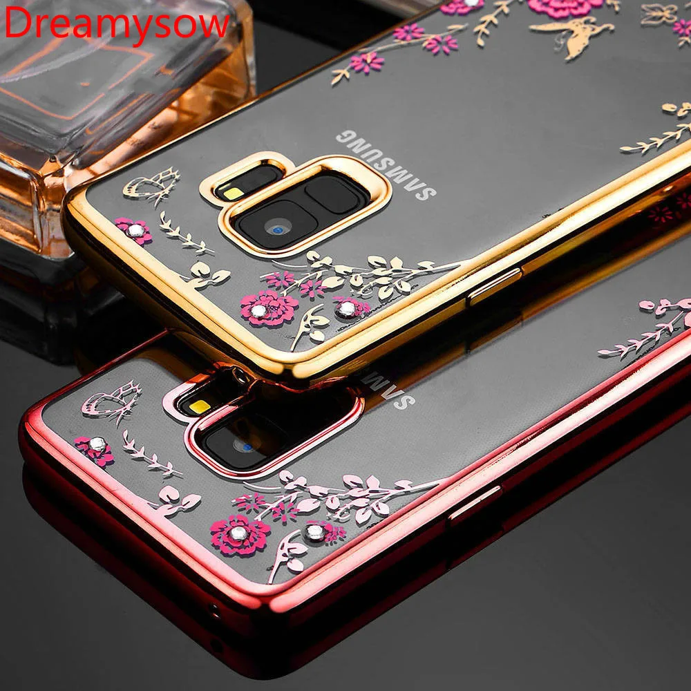 

Luxury Flower Silicone Cases for Samsung Galaxy A2core A10 A30 A40 A60 A70 A6 A8 J4 J6 plus J8 2018 M20 Cell Phone Back Cover
