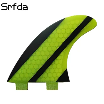 

srfda Free shipping hot sell high quality for FCS box surf fins SUP surfboard fin (three-set) Fiberglass hongey bomb SIZE G5/M