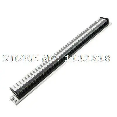 

660V 15A DIN Rail Base 40 Position Screw Terminal Covered Barrier Strip