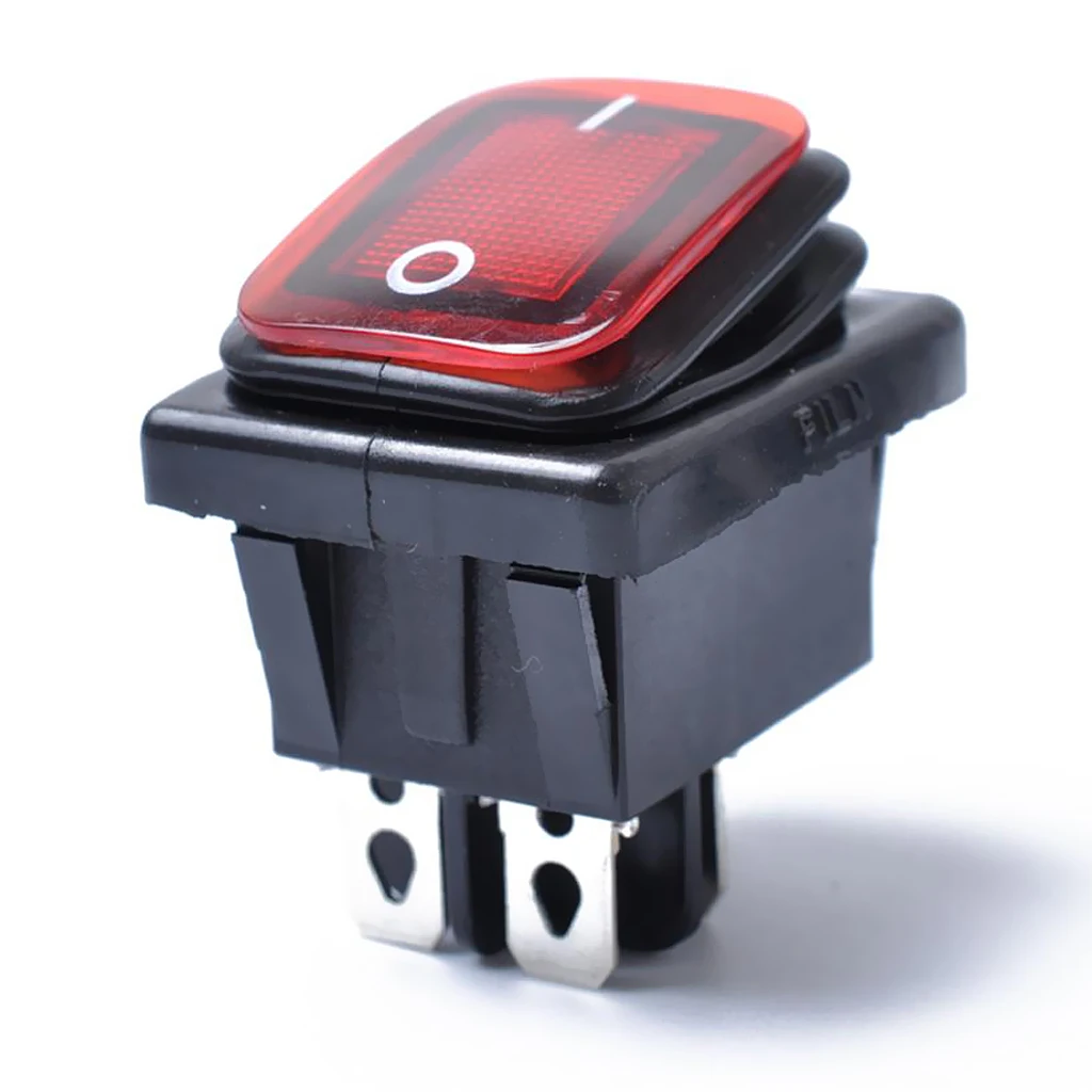 4 Pin On/Off Boat Caravan Rocker Switch ON-OFF 2 Position Electrical equipment With Light Power Switch Dashboard Parts