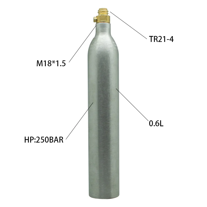 PCP Sodastream Танк Альпинизм Дайвинг Cylinder15MPA 0.6L HPA бутылка с высоким сжатым воздухом M18* 1,5 - Цвет: Tank With Pin Valve
