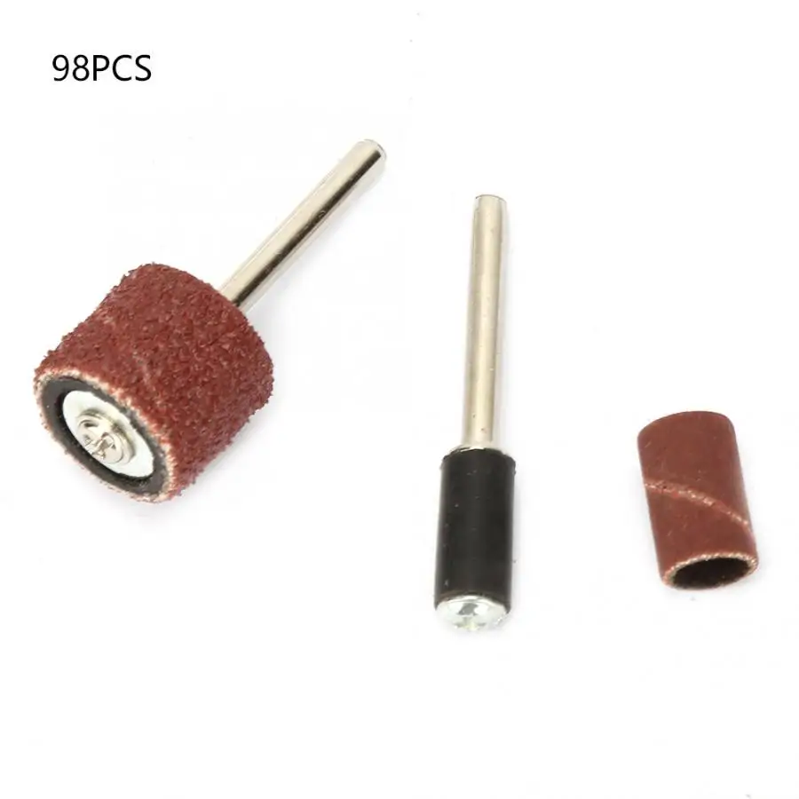 Для Dremel 98 шт. латунная стальная проволочная щетка полировочное колесо набор круг наждачной бумаги Набор инструментов Электрический абразивные инструменты