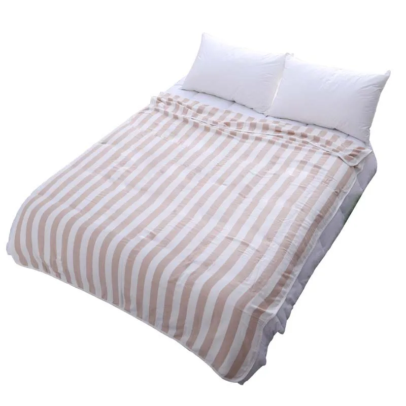 Summer Strip Throw Blanket Wrap Thread Towel Blankets Air-conditioned Room and Car Tippet Quilt Bamboo Fiber Manta