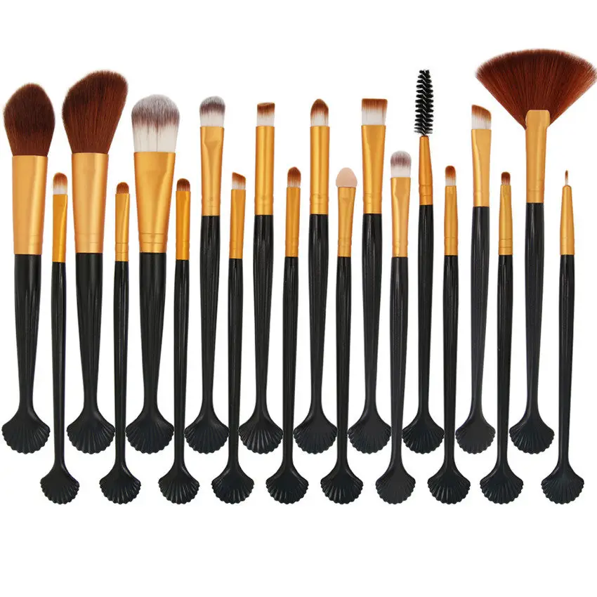 

2019 New 20Pcs Shell Shape Makeup Brushes Set maquiagem Cosmetics Power Foundation Eye Shadow Make Up Kits Tool for Women Beauty