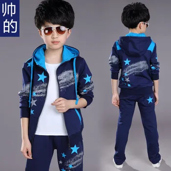 

Children's Sets boys clothes kids clothes boys two-pieces set 130-175cm jongens kleding full casual sport set children clothes
