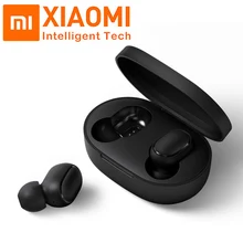 Xiaomi mi, красный mi AirDots mi ni Голосовое управление, беспроводной Bluetooth 5,0 TWS наушники, шумоподавление, управление краном, громкая связь