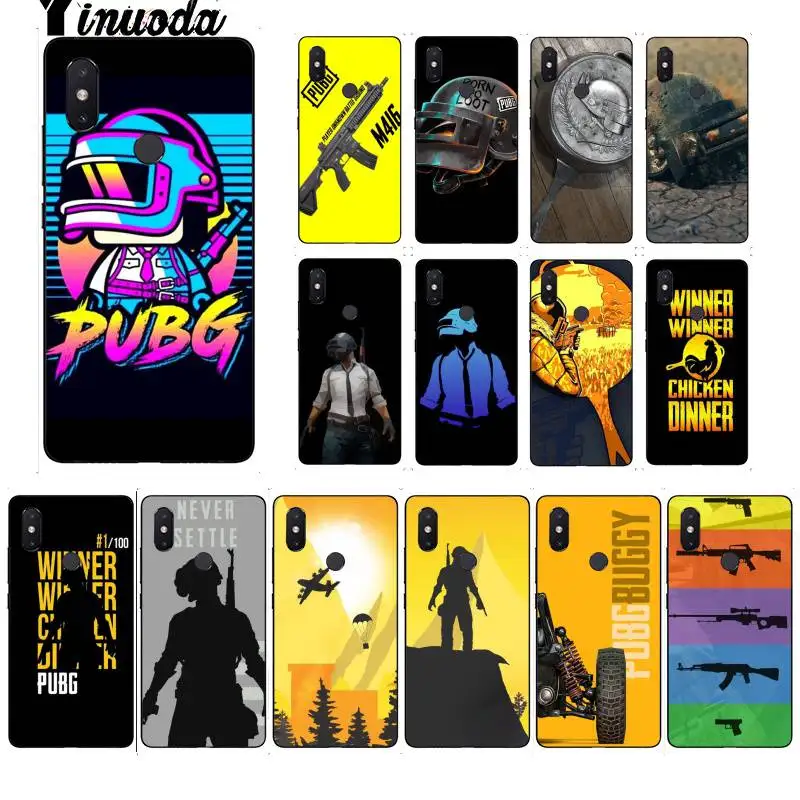 Yinuoda PUBG Custom Cover черный мягкий чехол для телефона Xiaomi Mi 6 Mix2 Mix2S Note3 8 8lite Redmi 5 note5 Note4 4X |