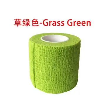 2,5 см x 4,5 м 10 рулонов/лот Кобан латексный свободный нетканый эластичный самоклеющийся скрепляющий бинт для пальцев нежная лента - Цвет: Светло-зеленый