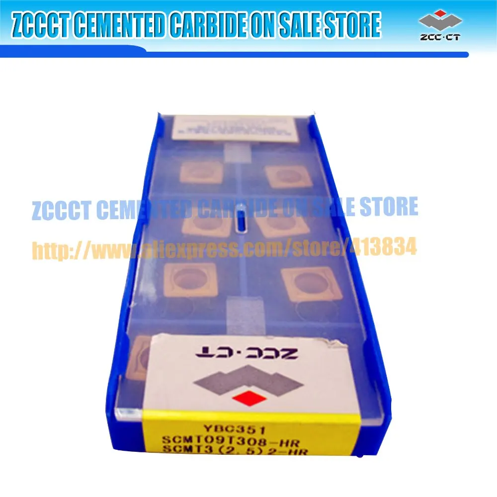 

SCMT09T308-HR YBC351 SCMT09 SCMT09T308 ZCCCT carbide inserts turning inserts turning tools for maching steel stainless