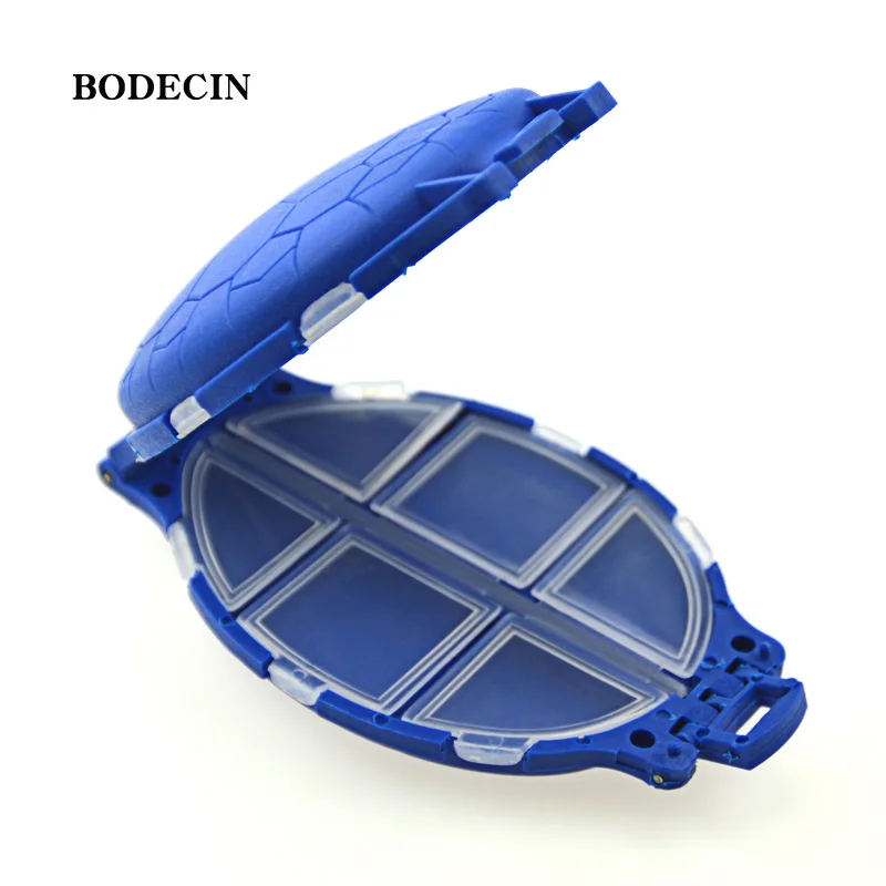 1pcs Outdoor Fishing Accessory 12 Compartments Grid Tortoise Shape Plastic Turtle Lure Baits Hooks Tackle Box Pocket Multi Kits (5)