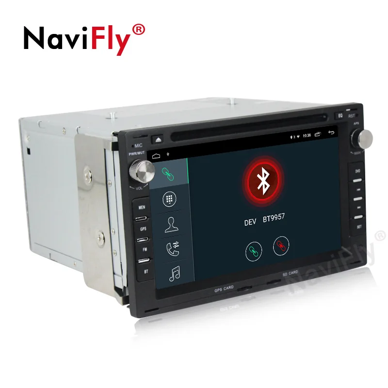 Excellent NaviFly 2 Din 2G+32G Android 9.1 Quad core Car Stereo Multimedia DVD Player GPS for Volkswagen Jetta Golf IV Passat B5 Polo 5
