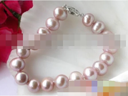 

01224 ROUND LAVENDER FRESHWATER CULTURED PEARL BRACELET BANGLE (A0502)