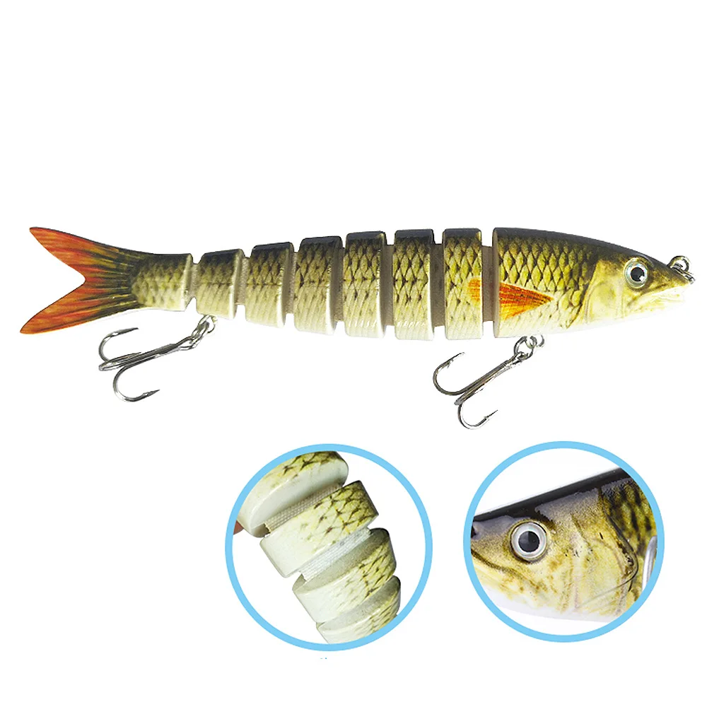 

3D Fish Shape Fishing Lure Baits Swim Baits Fishing Tackle Tools with Hooks