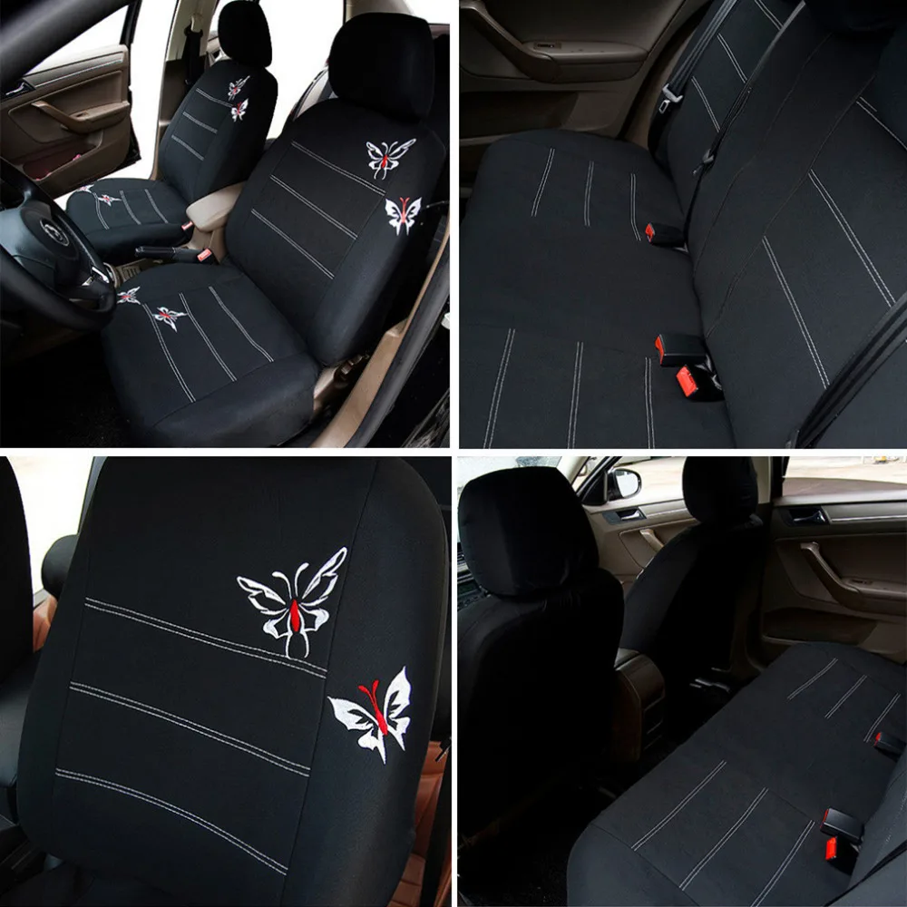 New Embroidered Butterfly Auto Car Seat Cover Universal Fit Car