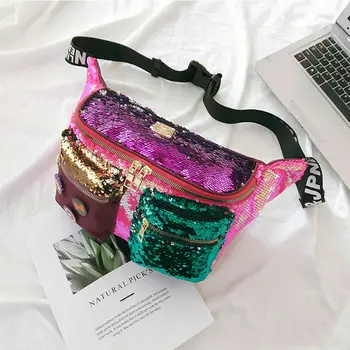 

2019 Spring Summer Woman New Color Print Pattern Sequined Handbag Multifunction Bag Ladies Girl Shoulder Bag Crossbody Bag