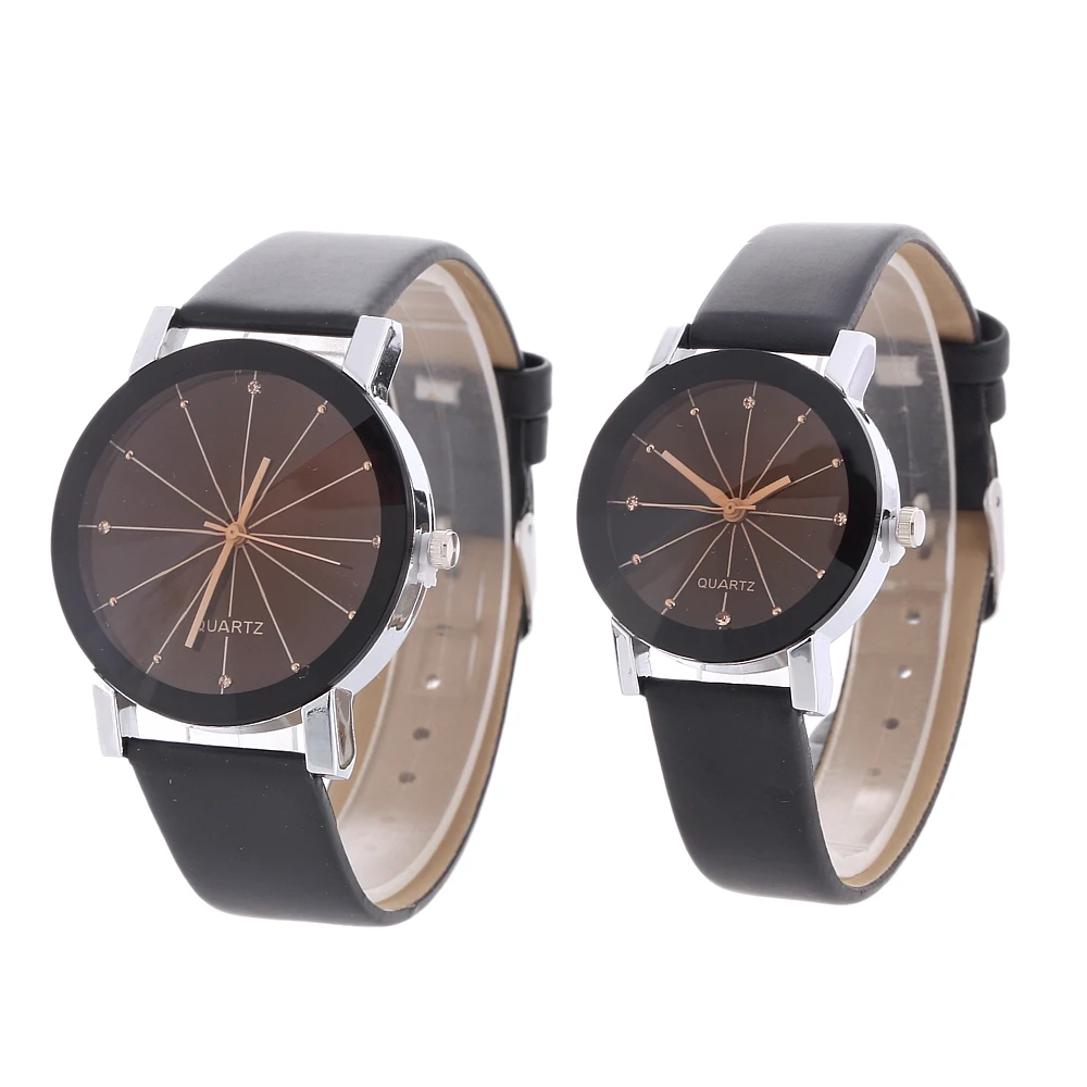 

Lover's Watch Delicate Leather Band Quartz Wristwatches Women Men Casual Dress Couples intimate lover Watch clock Femme Relogio