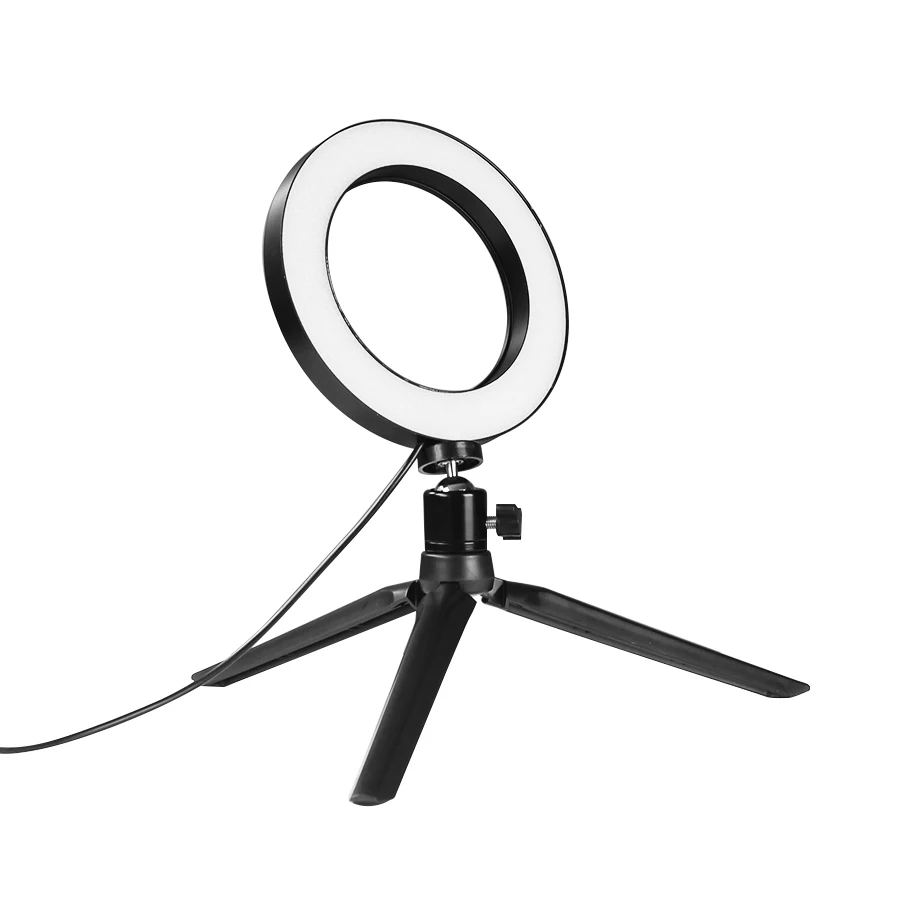 Efluky Selfie Ring Light 14/20 см с мини штатив-Трипод стойка освещения для фотографирования, светодиодный фонарь для IPhone X 8 7 6S Plus Android в прямом эфире