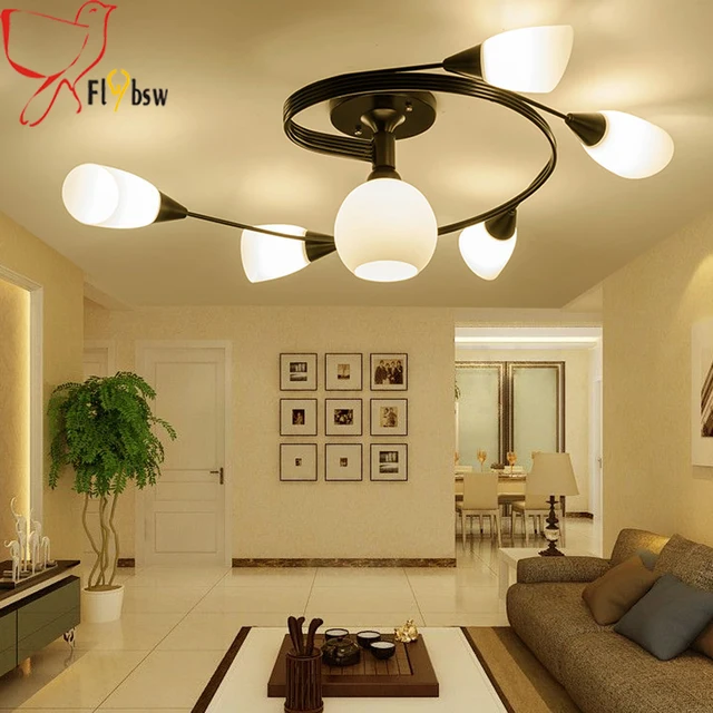 Nordic Country Living Room Ceiling Light Modern Simple 4 6 Nordic Country Living Room Ceiling Light Modern Simple 4 6 Creative Iron Rotary
