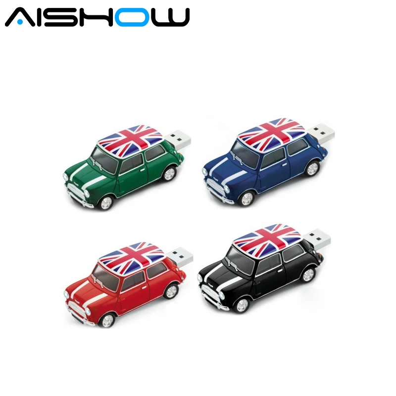 Купить Творческий и диск 8 ГБ 16 ГБ 32 ГБ USB Mini cooper Симпатичные мини автомобиля карту флэш памяти с интерфейсом usb автомобиль memory stick Бесплатная доставк...