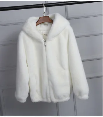 Новая модная женская осенняя и зимняя куртка из искусственного меха, пальто, негабаритное мягкое уплотненное пальто с длинным рукавом и капюшоном, женская верхняя одежда