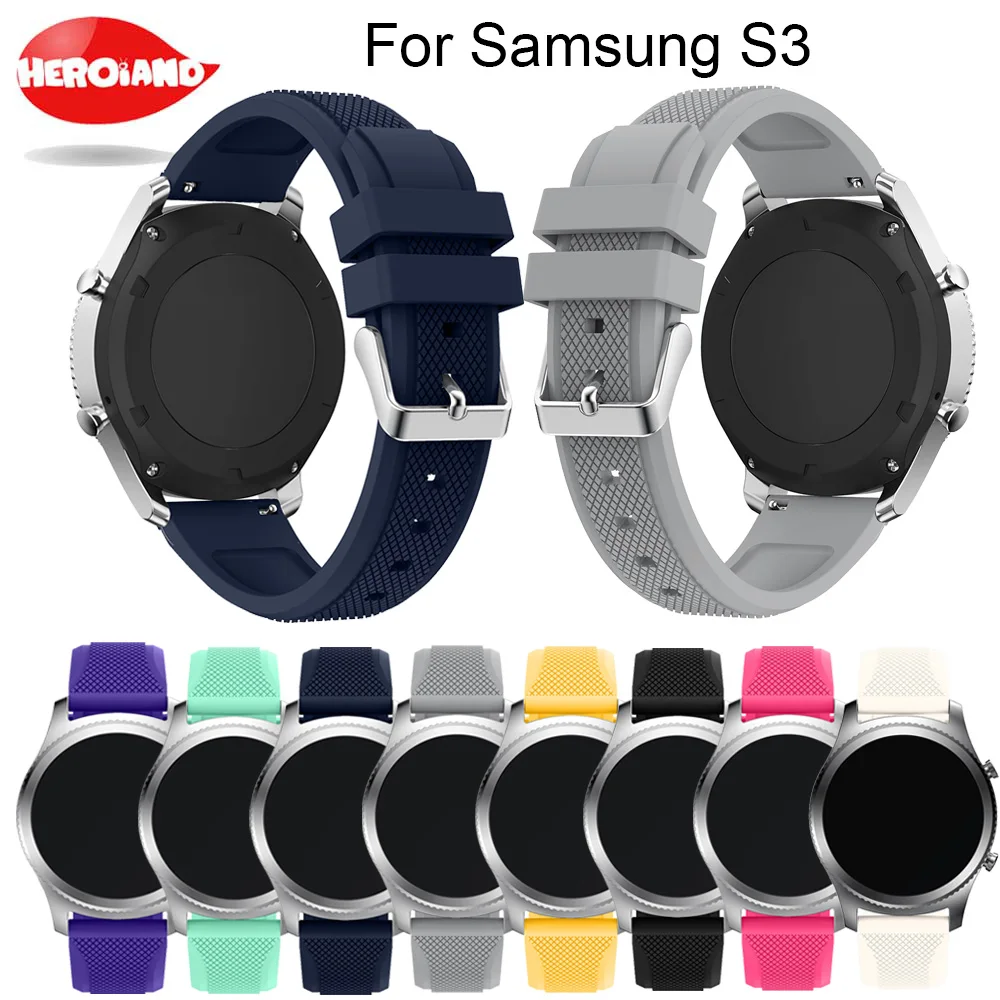 22 мм спортивные силиконовые часы ремешок для Samsung Galaxy Gear S3 Classic SM R770 Frontier R760 R765