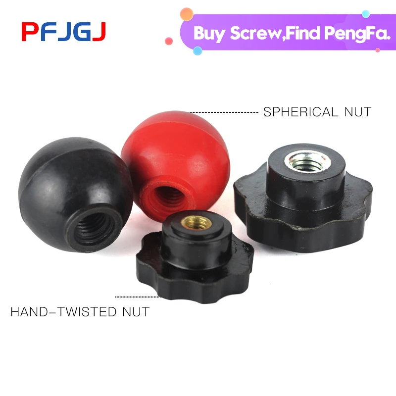 Peng Fa 10 шт. SM6 M8 M10 M12Plum бакелитовые ручные затягивающие гайки ручка резьба звезда