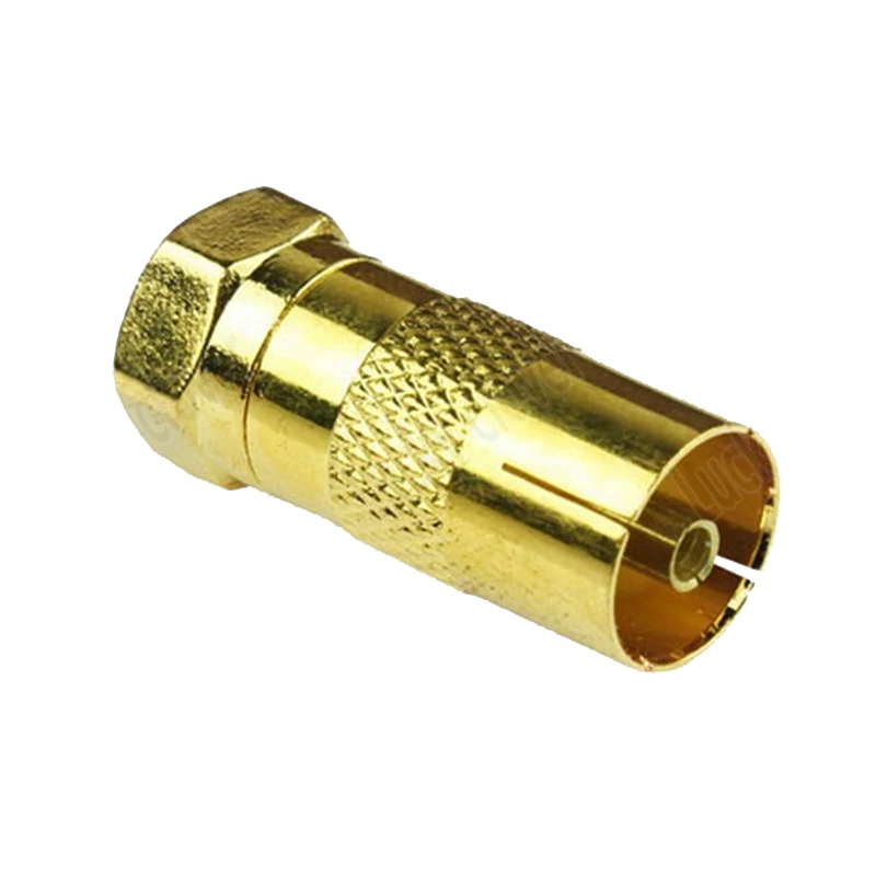 20pcs Gold plated F Male TO PAL Female PLUG TV coax cable connectorin