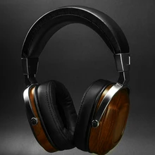 Best BLON BOSSHiFi B8 Dynamic Driver Earphones HiFi Wooden Metal Bass Headphones Over Ear Headset Music For Smartphones Computer