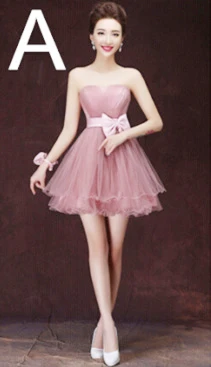 Пыльно-розовое платье подружки невесты; красивое платье принцессы; Размер 8; вечерние платья для невесты; вечерние платья для свадьбы; B2707 - Цвет: A