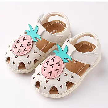 

Summer Shoes Fashion Cute Pineapple Non-slip Sandals for Baby Girls Insole 11-13cm Newborn Baby Girls Sandal
