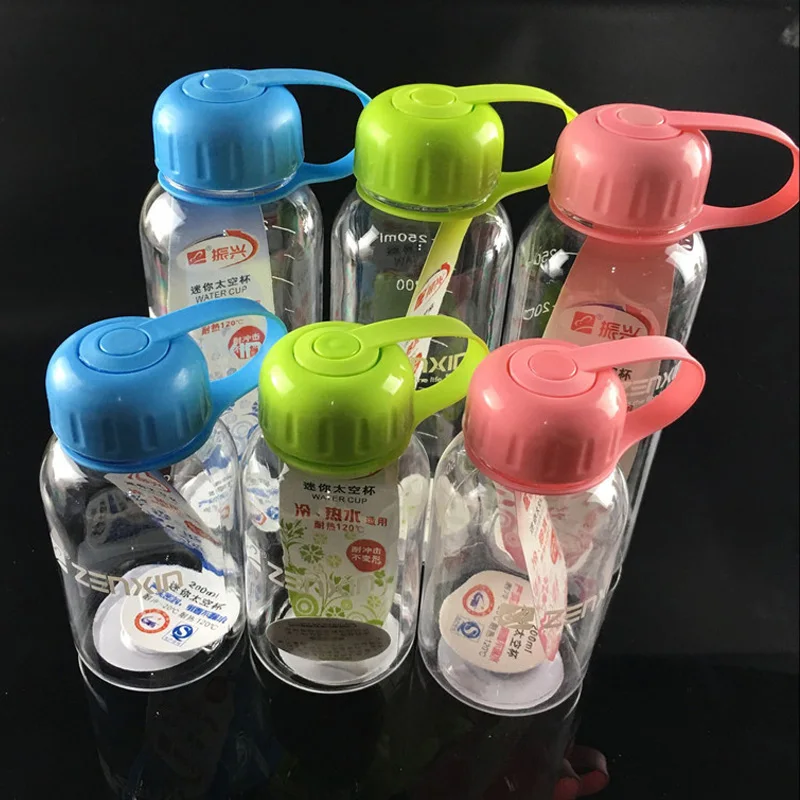 200 мл/300 мл, 3 ярких цвета, розовый, голубой, зеленый, применимая детская мини-бутылка для воды, Студенческая, для детей и взрослых, портативная багажная бутылка для воды