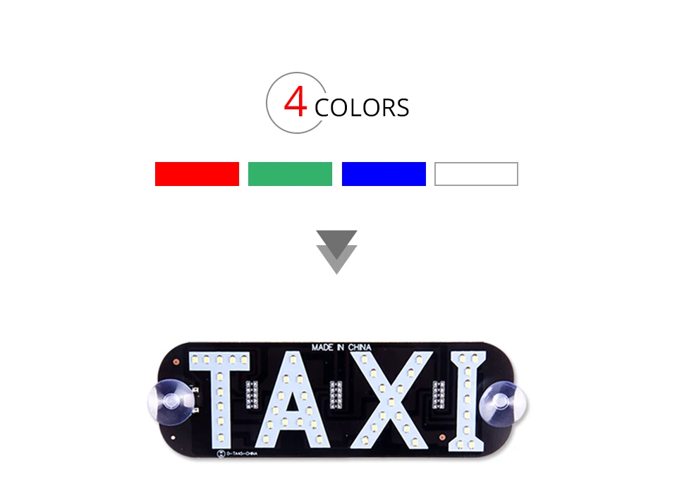 Taxi Led Car Windscreen Cab indicator Lamp Sign Blue LED Windshield Taxi Light Lamp  (6)