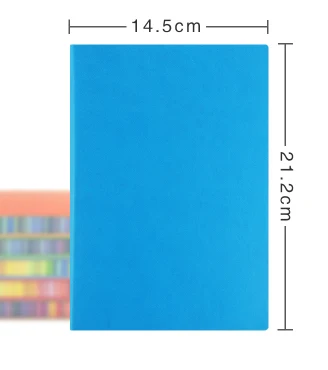 RuiZe, милый блокнот А5, кожаный дневник,, школьная записная книжка, журнал, канцелярские принадлежности, плотная бумага, цветная гравировка, название, блокнот, программа - Цвет: Синий