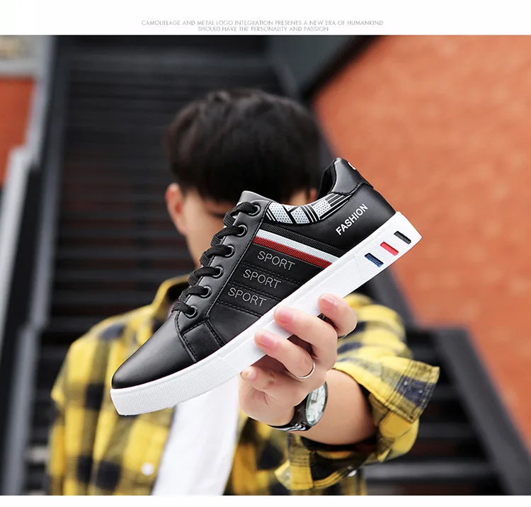 

2019 new men's sports white shoes wild youth trend men's shoes