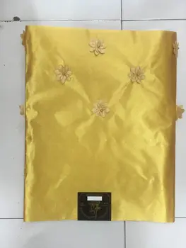 

Wholesale nigerian African Sego Headtie with flower Pearls High Quality 2pcs Headscarf African Headtie Wrapper For Wedding gold