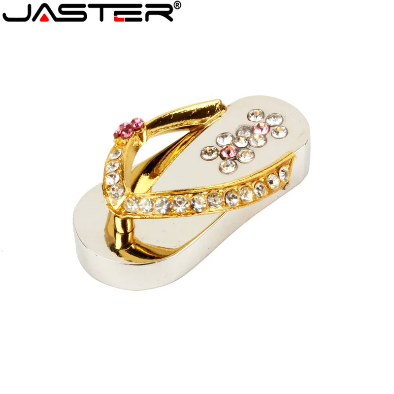 JASTER ювелирные Тапочки USB флэш накопитель 4 ГБ 8 16 32 кристалл алмаз 2 0 память Флешка