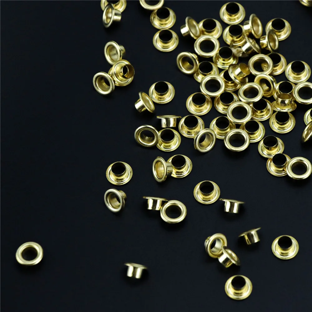 

100PCs Eyelets Golden Scrapbooking Embellishment Garment Accessories DIY Garment Clothes Eyelets 9mm Round Apparel Sewing