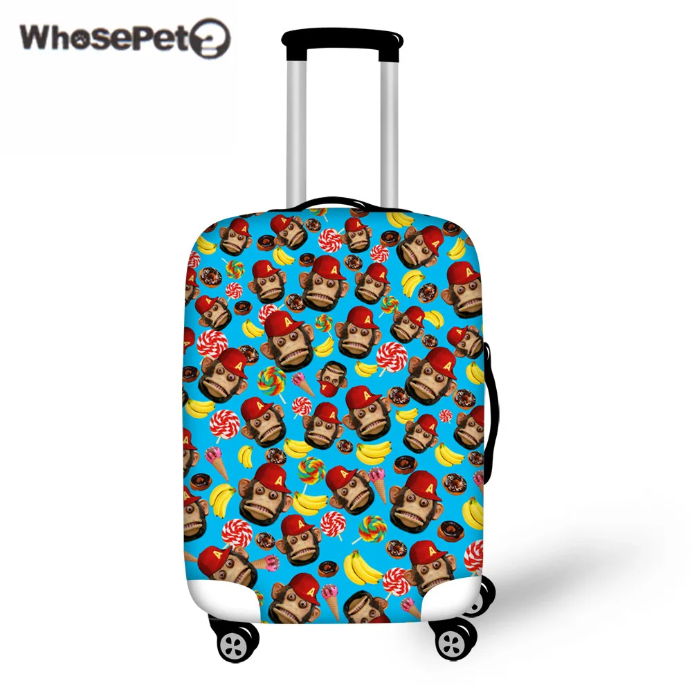 WHOSEPET Travel Elastic Luggage Suitcase Protective Cover Cute Monkey